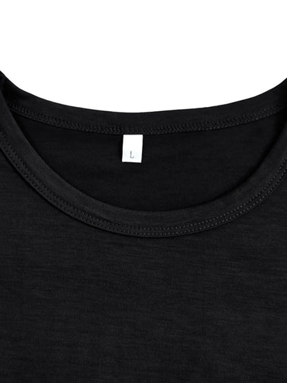 Men's Full Size Classic Fitted Crew Neck T-Shirt Plus Size