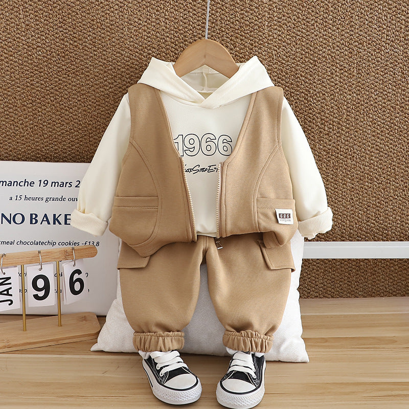 Children's Clothes Number Vest Three-piece