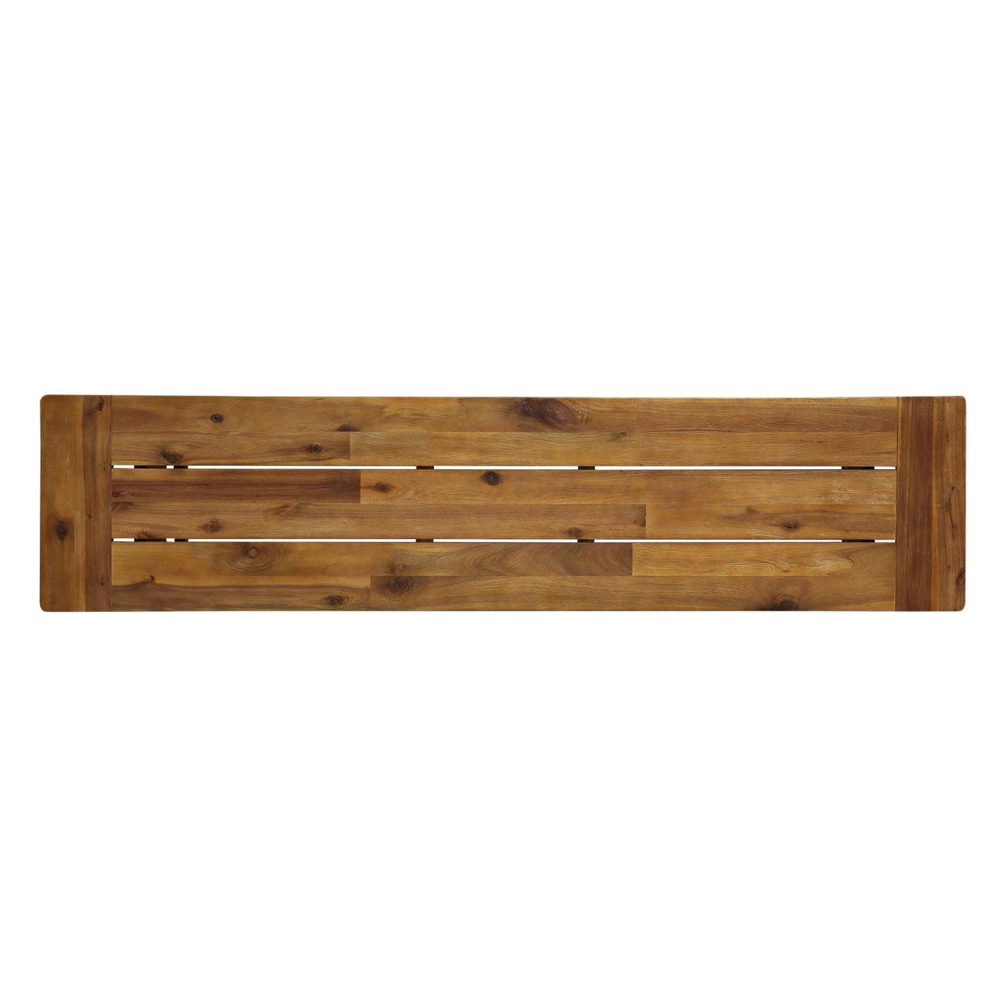 Cloud Outdoor Bench With Acacia Wood Frame And Slat Panel Design