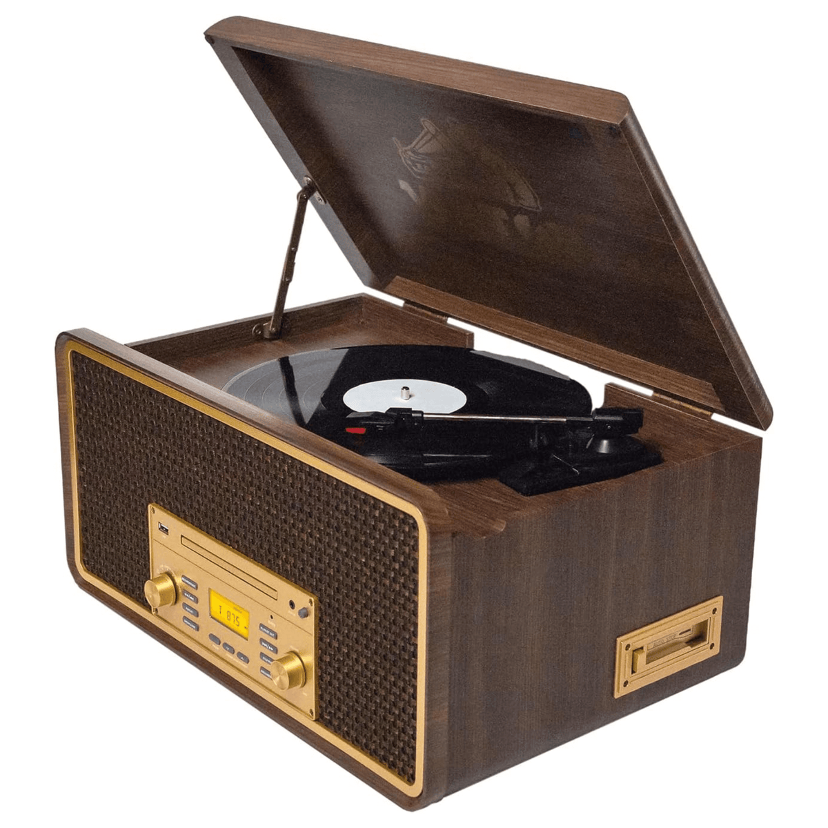 Victor Monument 8-in-1 Wood Music Center Espresso - Refurbished