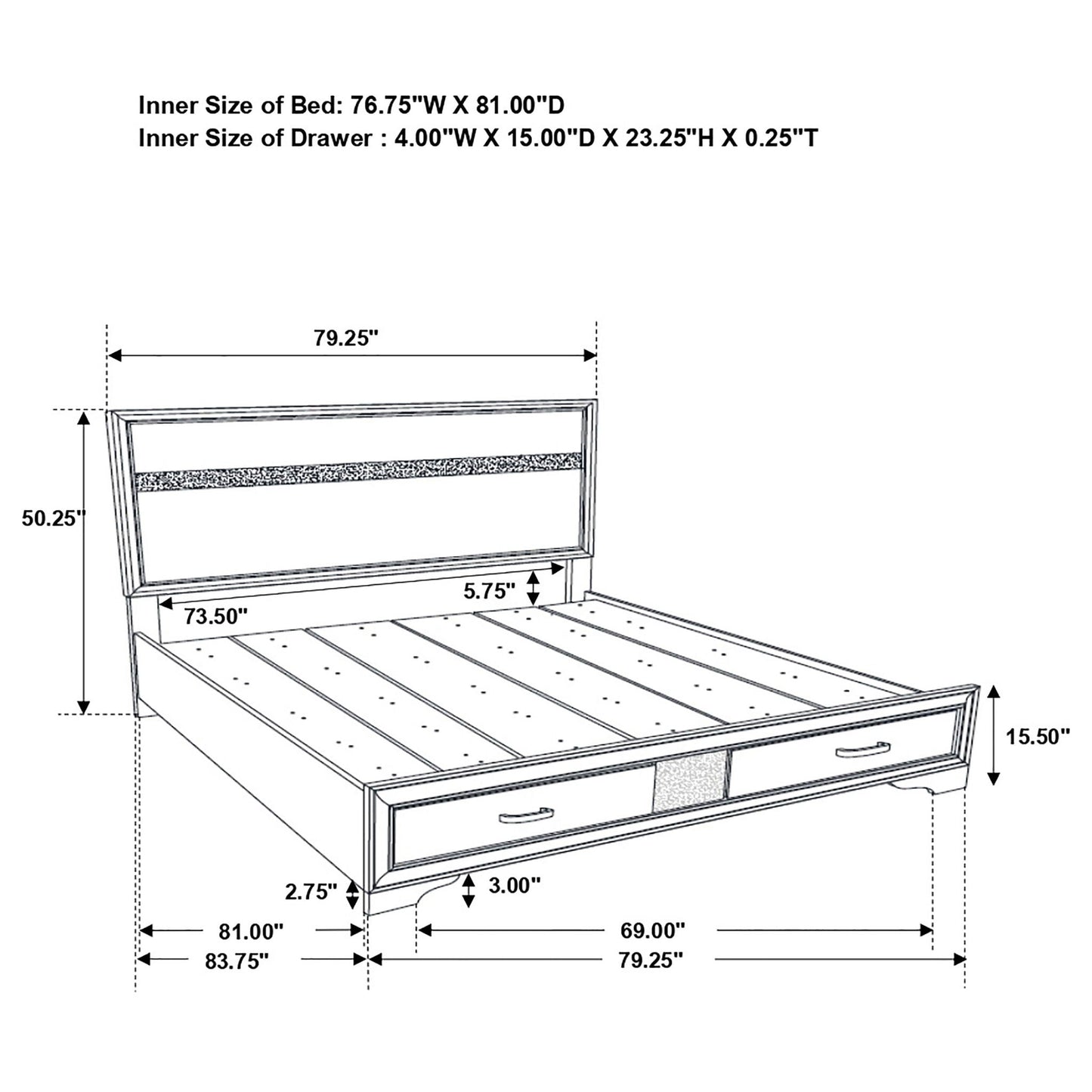 Corbin - Glittering Bedroom Set