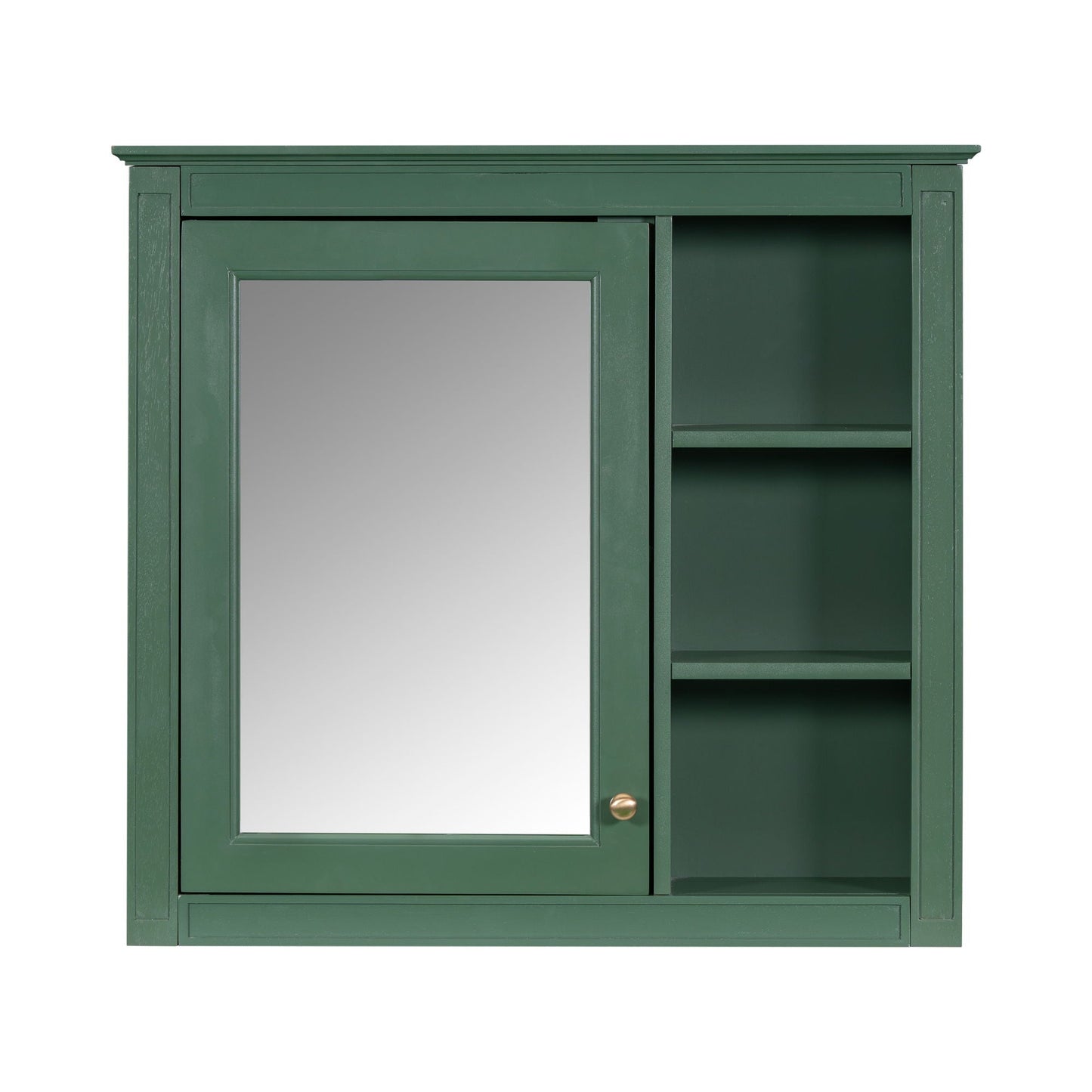 Bathroom Vanity With Medicine Cabinet, Royal Mirror Cabinet, Modern Bathroom Storage Cabinet With 2 Soft Closing Doors And 4 Drawers