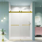 56-60 Inch Width by 76 Inch Height Frameless Double Sliding Soft-Close Shower Door
