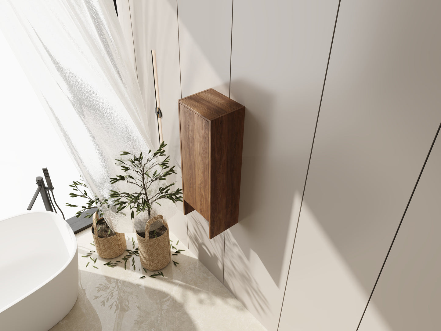 12 Inch Small Wall Mounted Side Cabinet