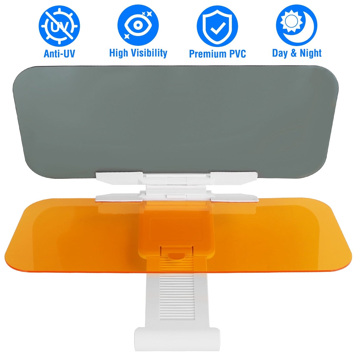 Sun Visor Extender for car 2 in 1 Anti-glare Driving Visor with Adjustable View Angles Day Night Automobile Sun Anti-UV Block Visor for Clearer Vision