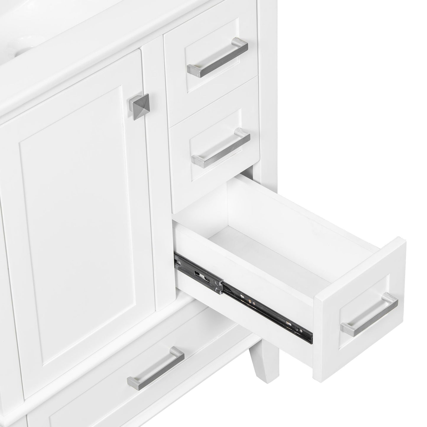 Bathroom Vanity, Modern Bathroom Cabinet With Sink Combo Set, Bathroom Storage Cabinet With A Soft Closing Door And 3 Drawers, Solid Wood Frame