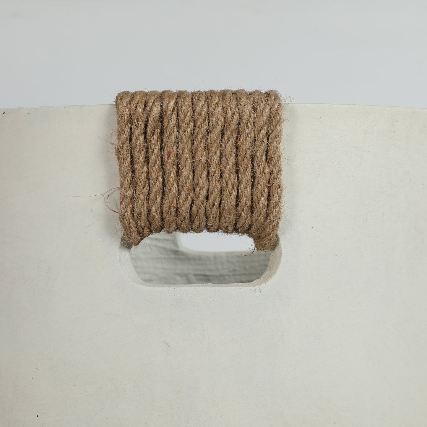 Round Concrete Planter Set of 2, Large Handmade Off White Pots