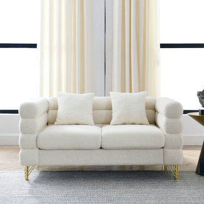 Oversized 2 Seater Sectional Sofa With Deep Seating And 2 Pillows