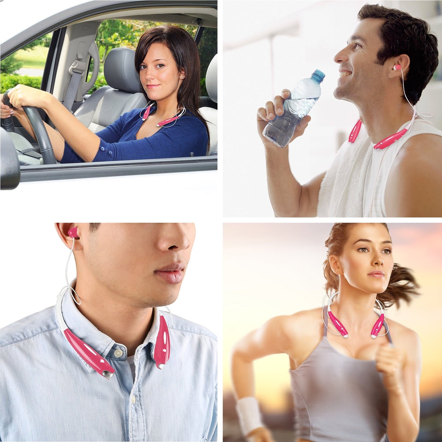 KOCASO Wireless Sports Stereo Hands Free Headset for Phone and Tablet