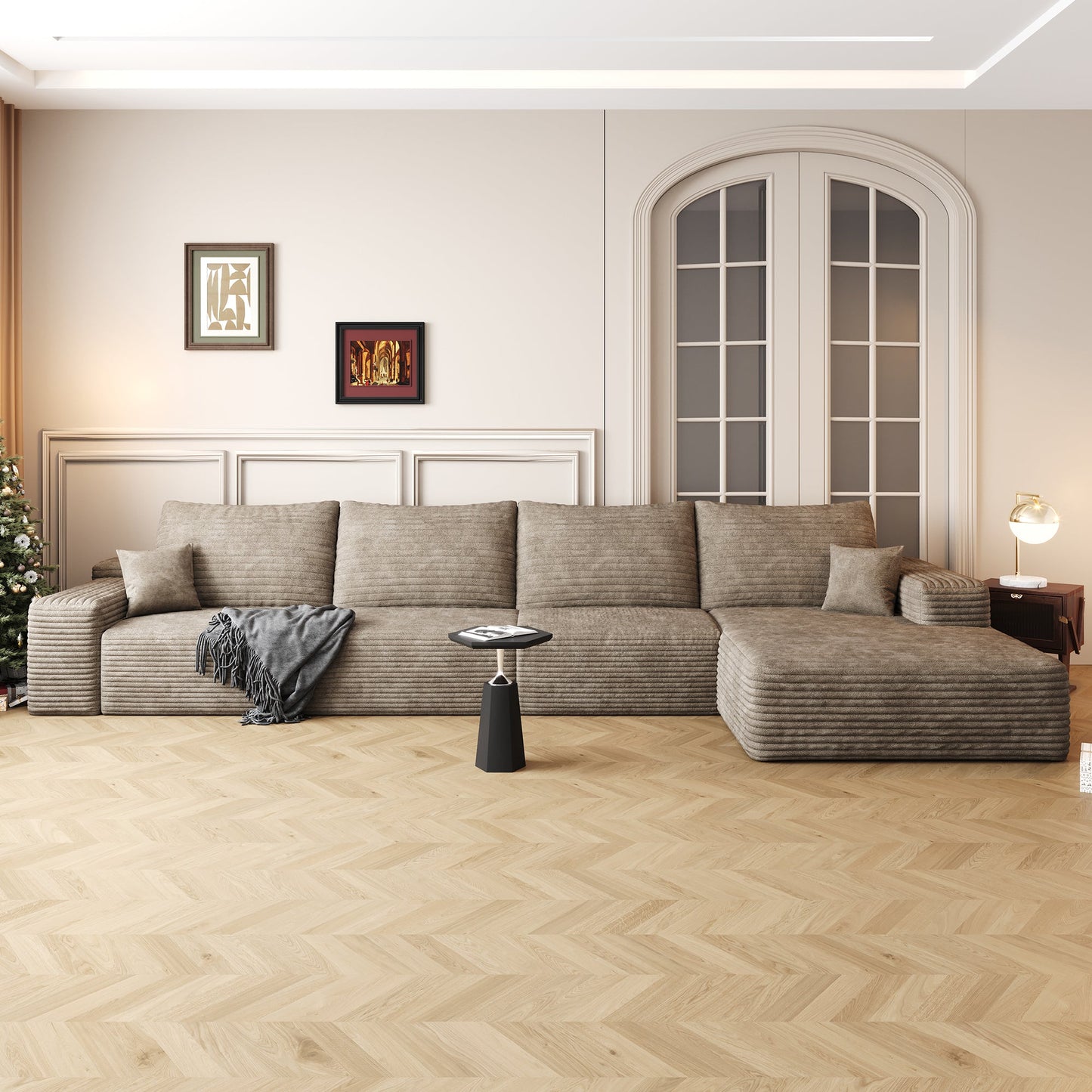 134" Cloud Sectional Couch with L-Shape Chaise
