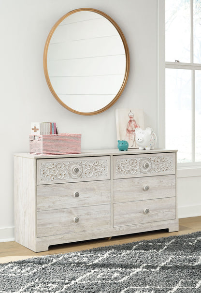 Paxberry - Six Drawer Dresser - Weatherworn - Whitewash