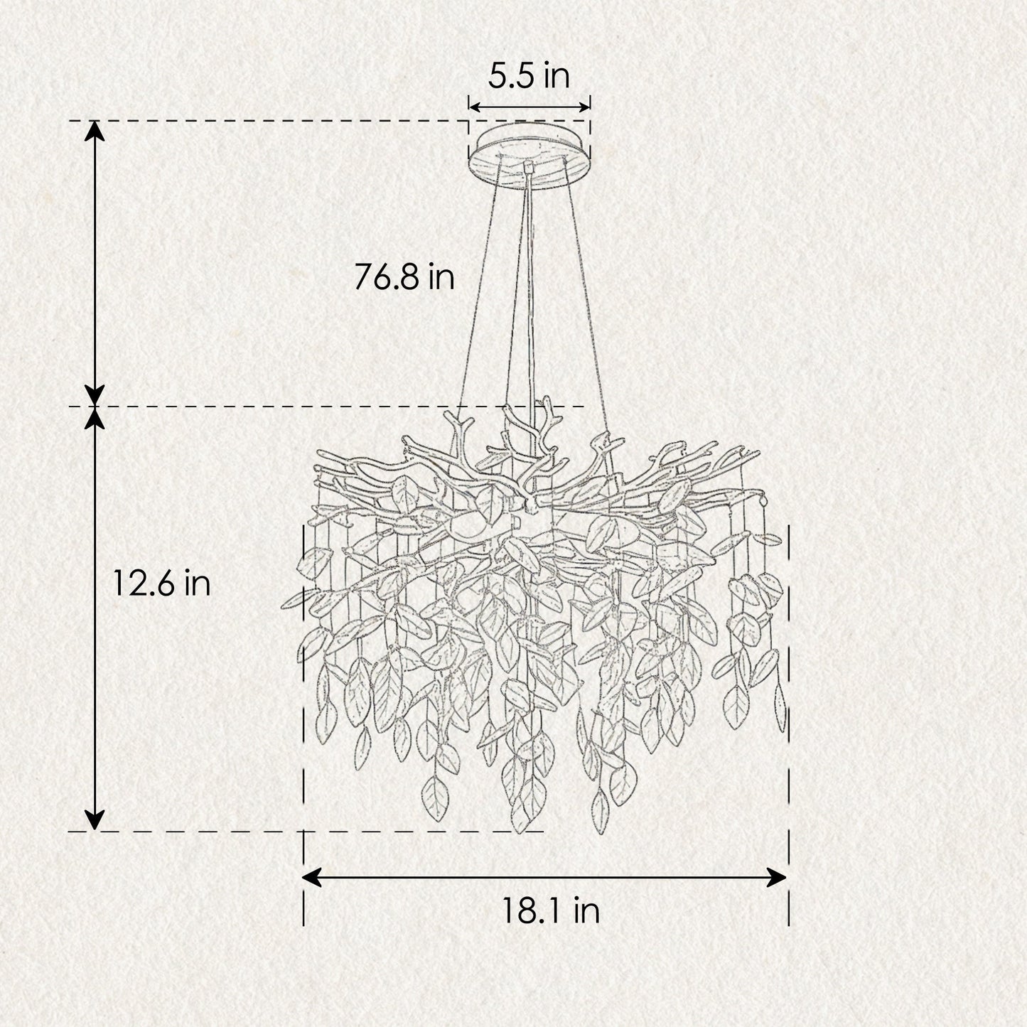 6-Light Chandelier Crystal Ceiling Lamp - Gold Finish