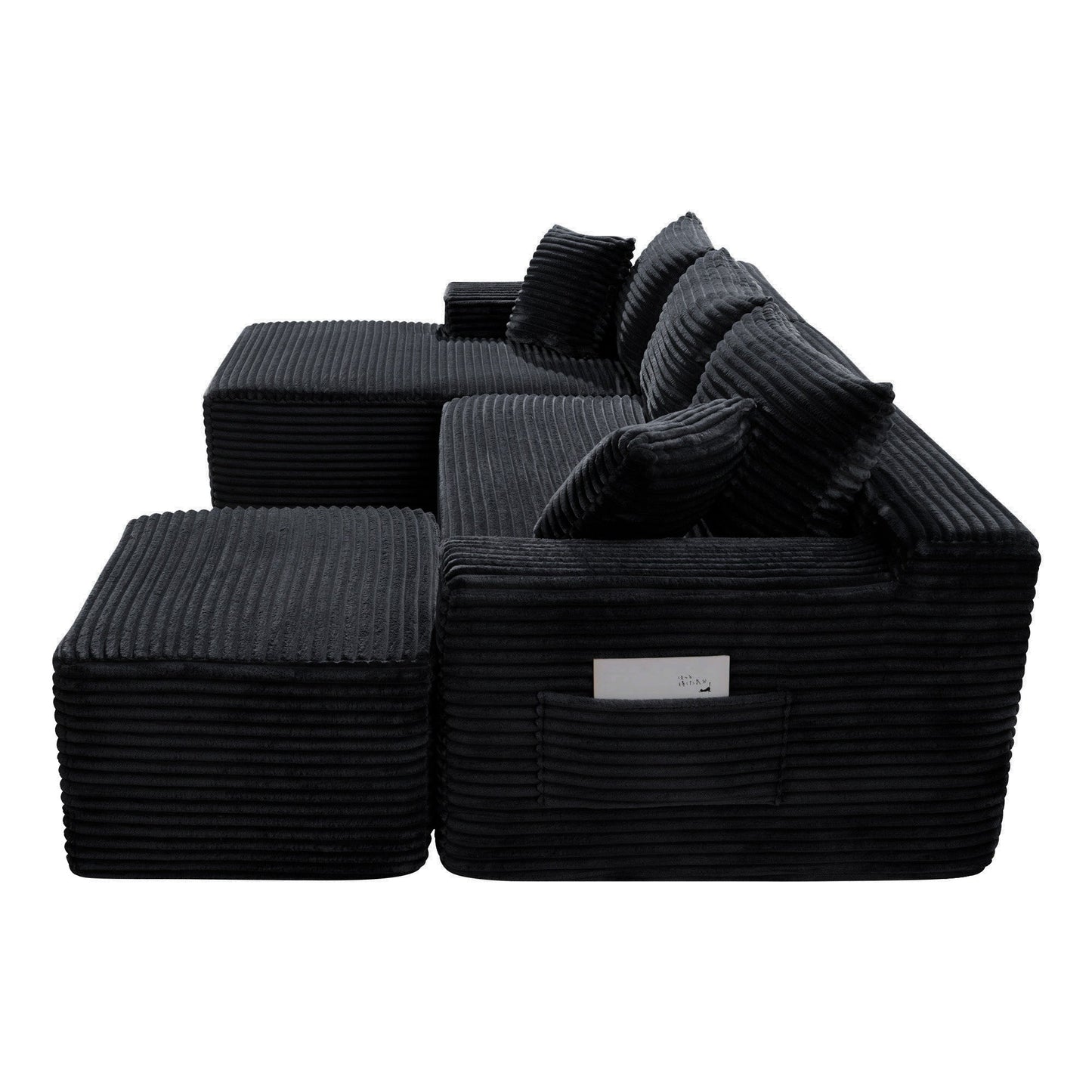 106.3" U-Shaped Cloud Sectional Sofa with Deep Seat