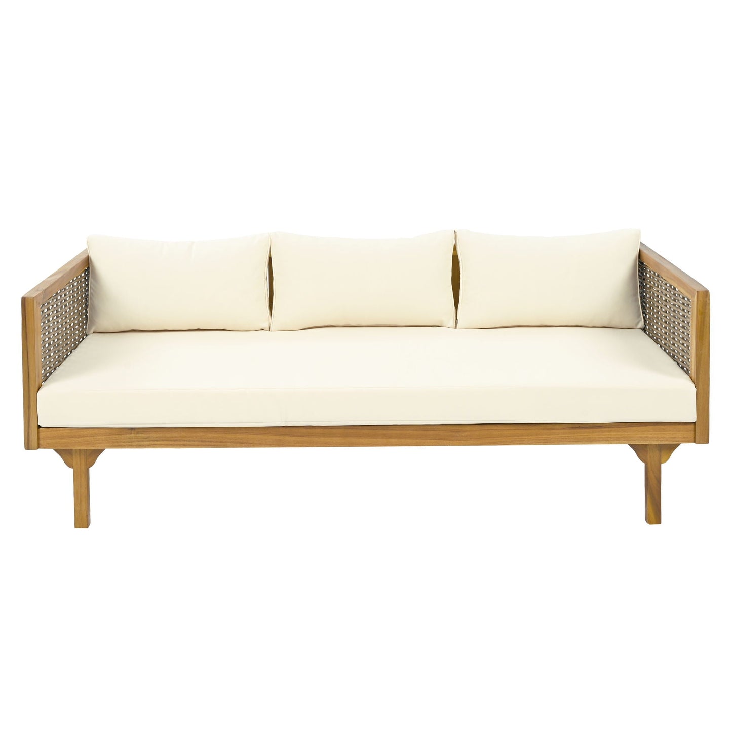 Claremont 3 Seater Daybed Teak Acacia Wood Water Resistant Cushions