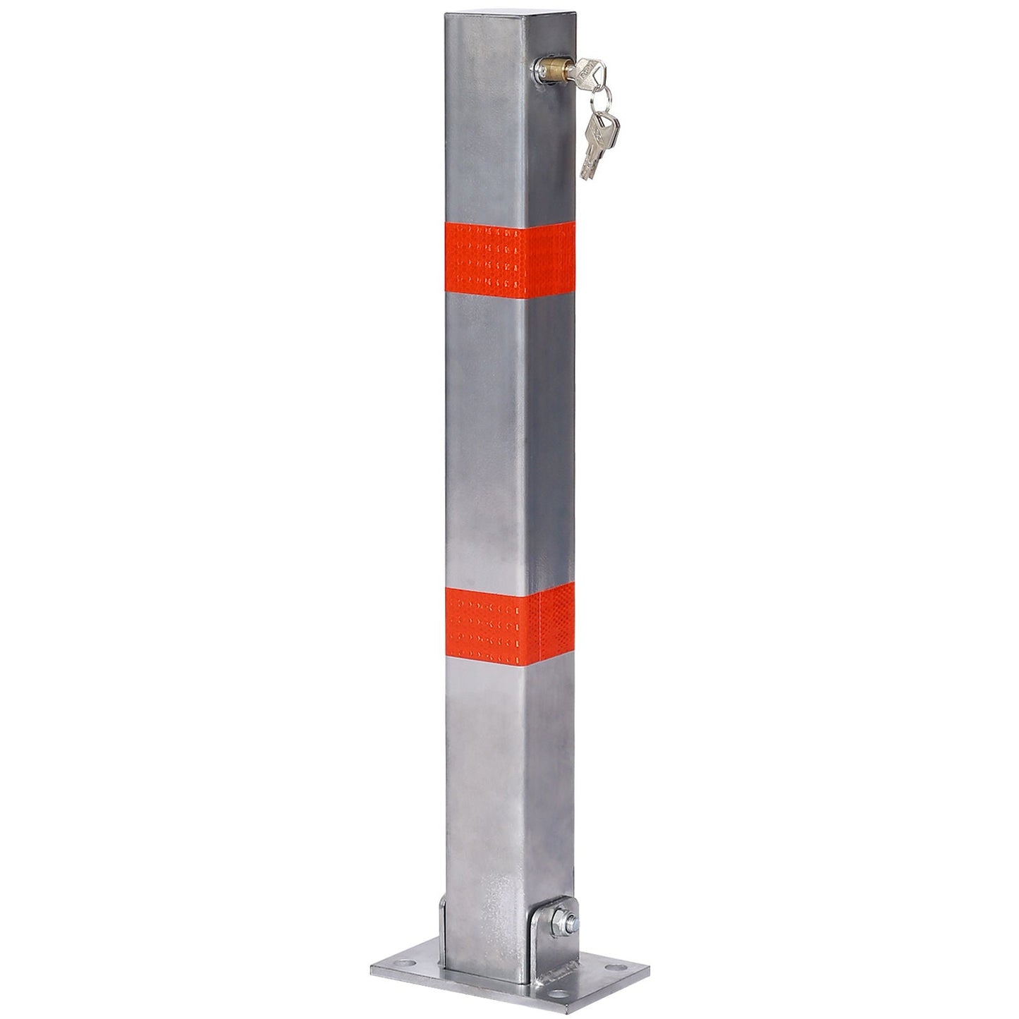 Square Parking Bollard Pole Barrier With Lock for Car Parking Protection and Home Garage