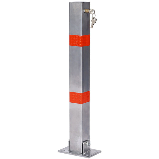 Square Parking Bollard Pole Barrier With Lock for Car Parking Protection and Home Garage