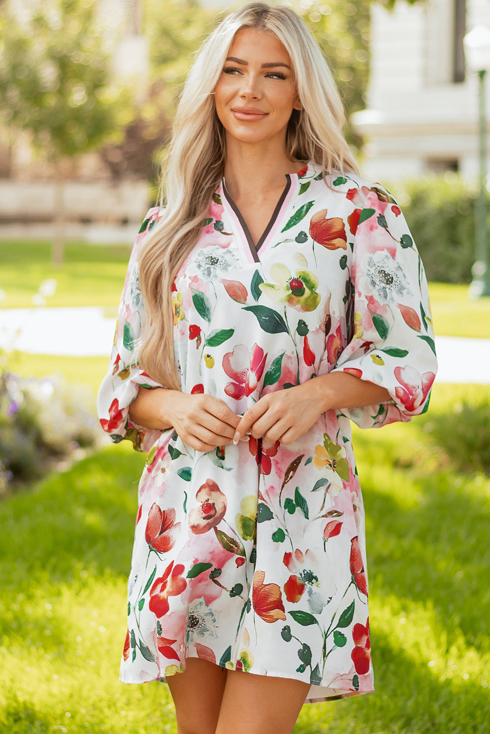 Aliya Half Sleeve Shift Dress