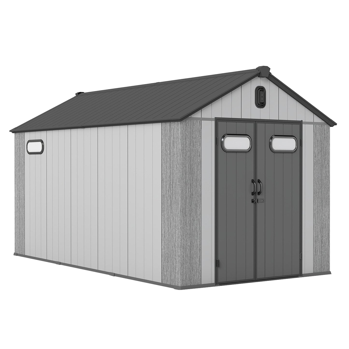 8x14Ft Resin Outdoor Storage Shed with Carpet
