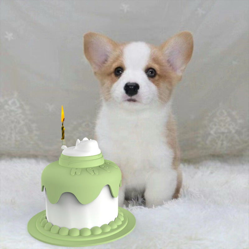 Multifunctional Cake Shape Cat Toy Creative Pet Feeding Bowl