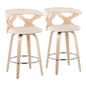 Gardenia - Mid Century Modern Fixed Height Counter Stool With Swivel (Set of 2)