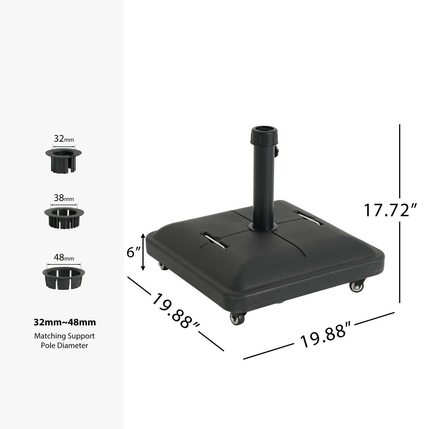 Halea Outdoor 90-Pound Square Umbrella Base