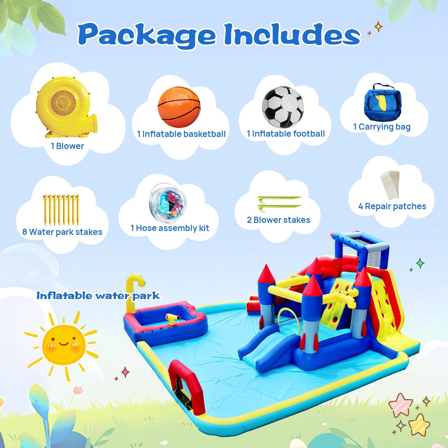 10 in1 Inflatable Slide Water Park and Bouncing House