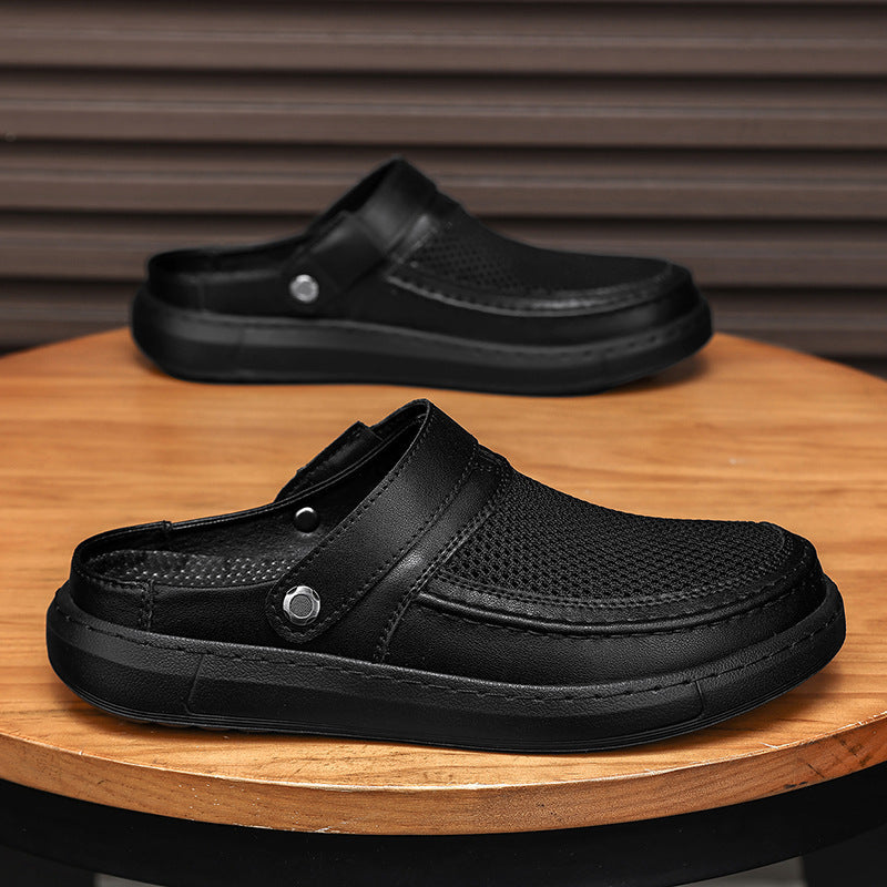 Mens Breathable Mesh Hollow-out Two-way Sandals