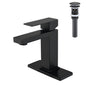 Single Handle Bathroom Sink Faucet with Pop-Up Drain (with Overflow)