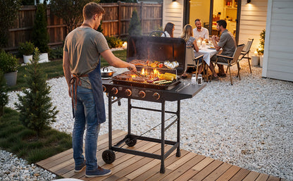 4 Burner Propane Gas BBQ Grill with Side Burner