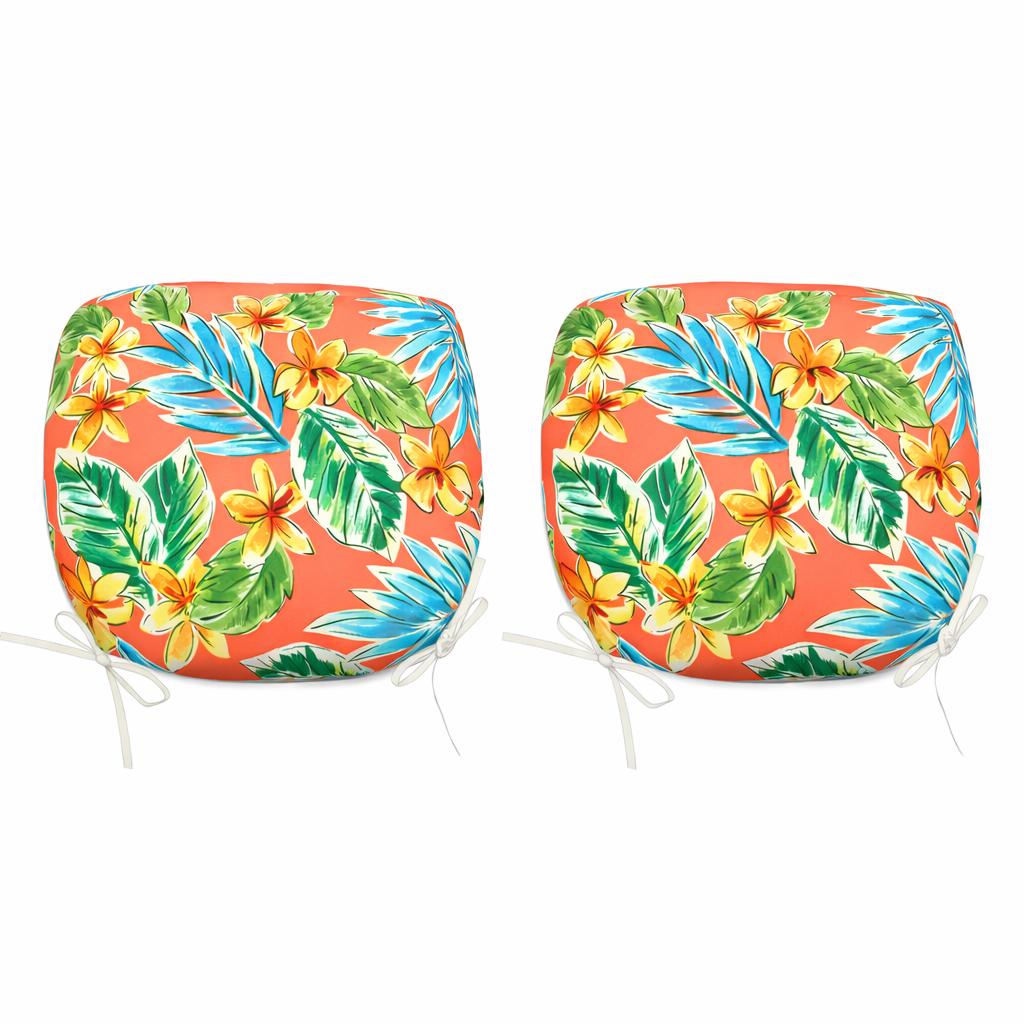Outdoor Patio Chair Cushions Set of 4 - Bright Coral