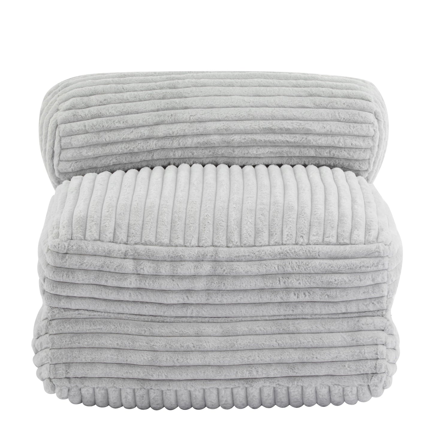 Latina Indoor Foldable Bean Bag Lounge Chair - Light Gray