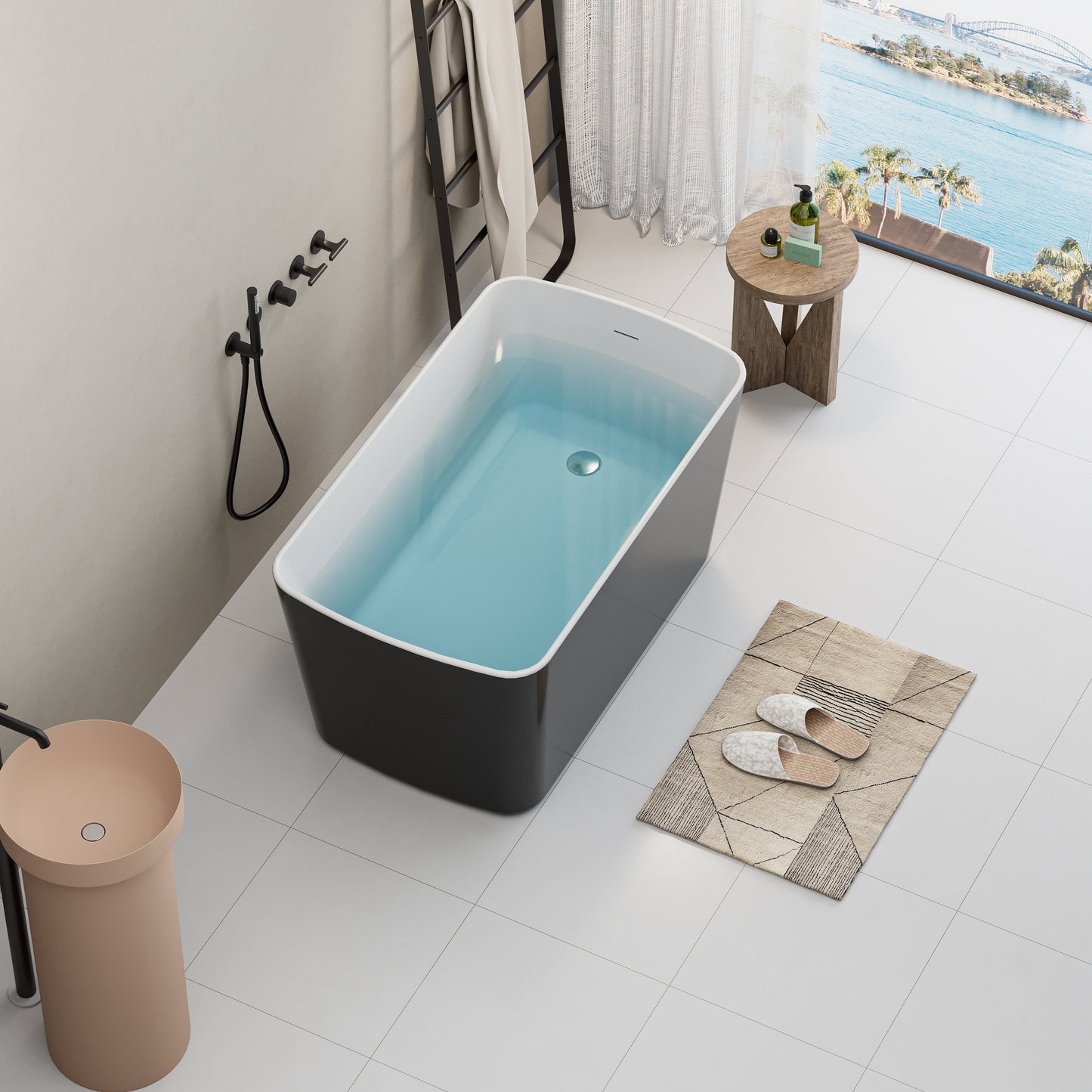 49'' Acrylic Freestanding Soaking Bathtub