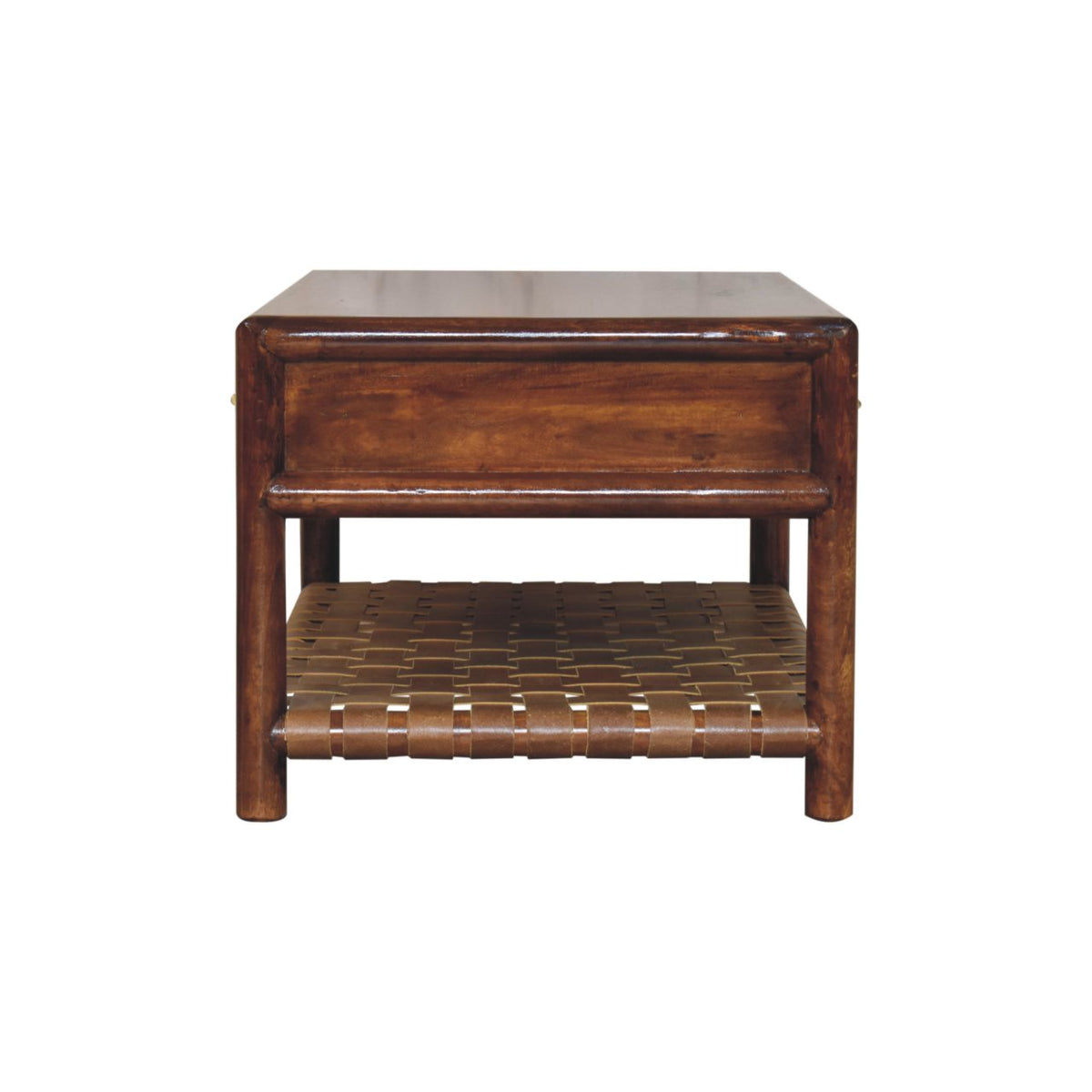 Regency Woven Console Table with 4 Drawers, Open Slot