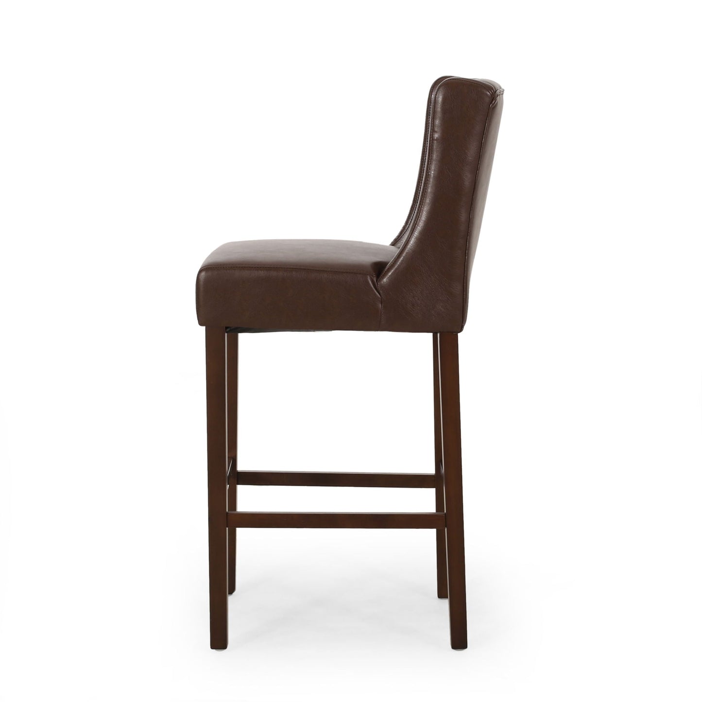 Solstara Upholstered Dining Barstool with Button Tufted and Wing Back