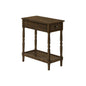 Accent End Table, 2 Tier, Storage Drawer, Traditional Stylish Design