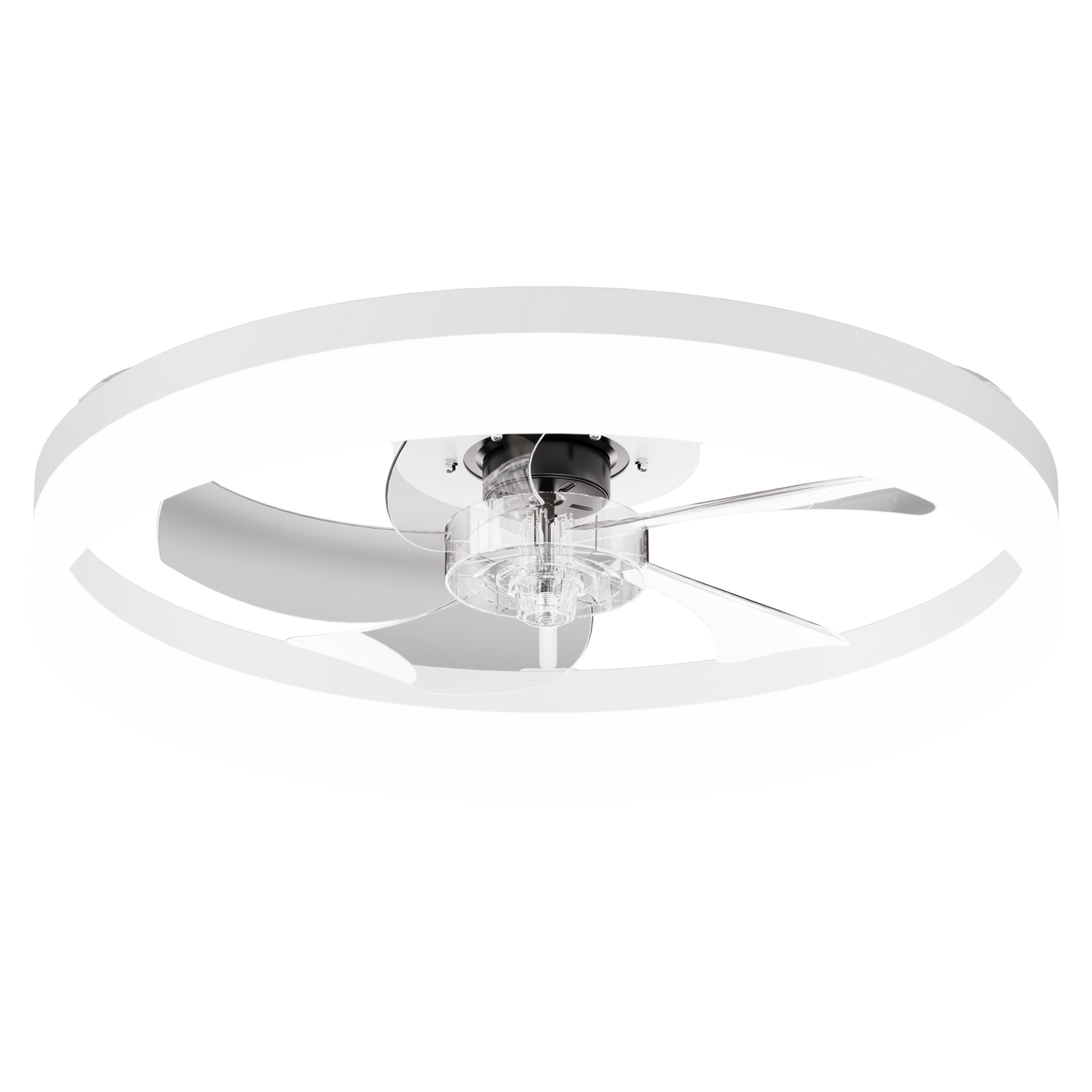 19.7'' LED Ceiling Fan Light with Remote & App Control, 6 Speeds, Dimmable, 3000K-6500K, Flush Mount