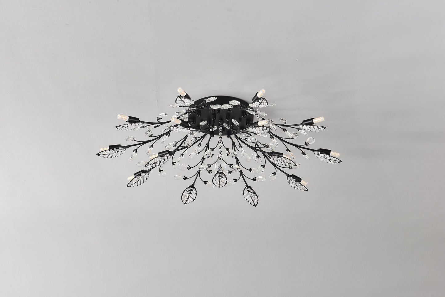 15-Light Chandelier Crystal Ceiling Lamp