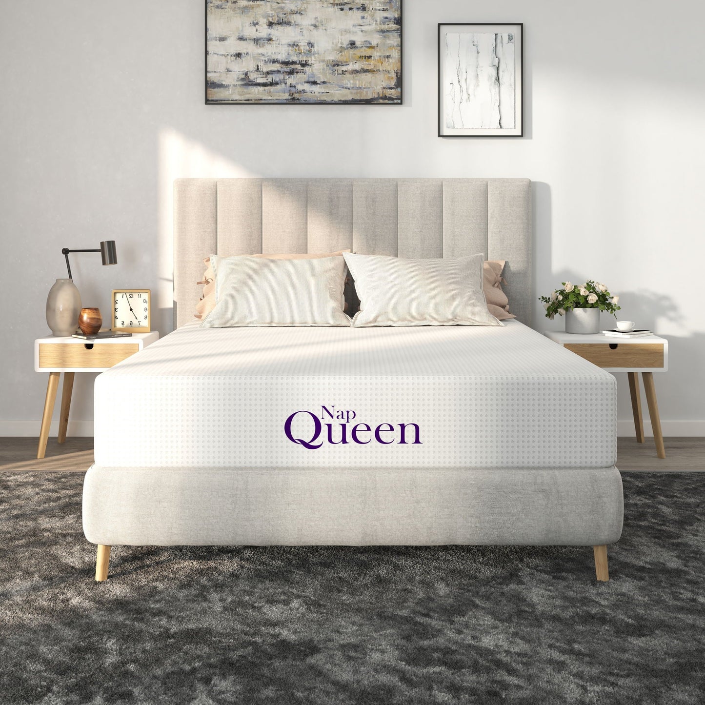 8" Memory Foam Mattress With Charcoal Infusion And Silky Mesh Cover