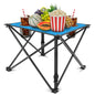 Portable Folding Camping Table with Cup Holders & Carry Bag