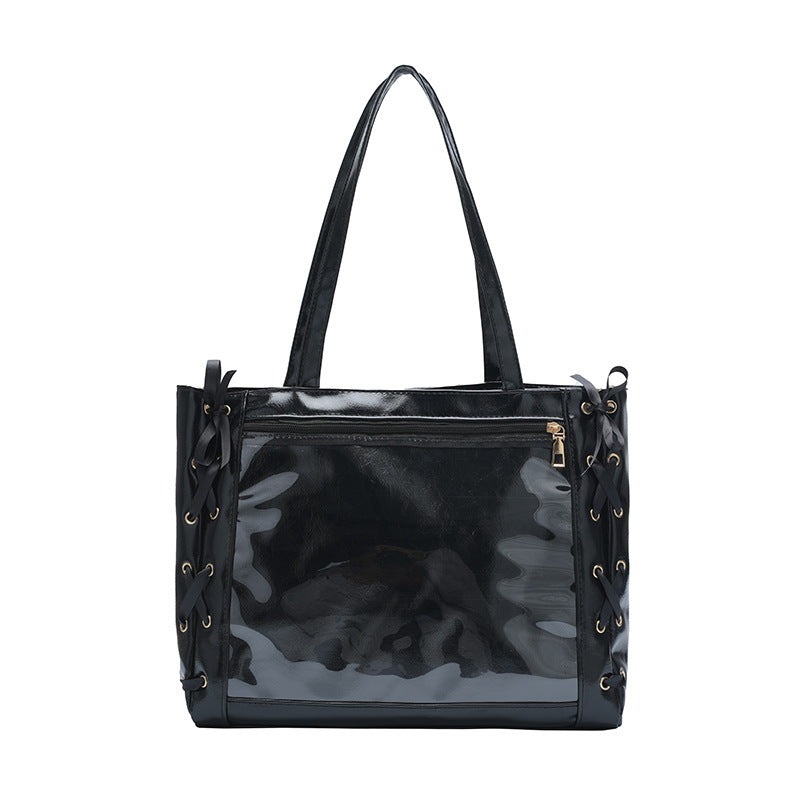 Large-Capacity Ribbon Bow Handheld Shoulder Bag