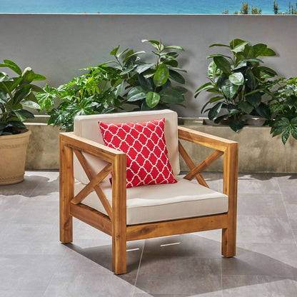 Brava Mid-Century Modern Club Chair with Water Resistant Cushions