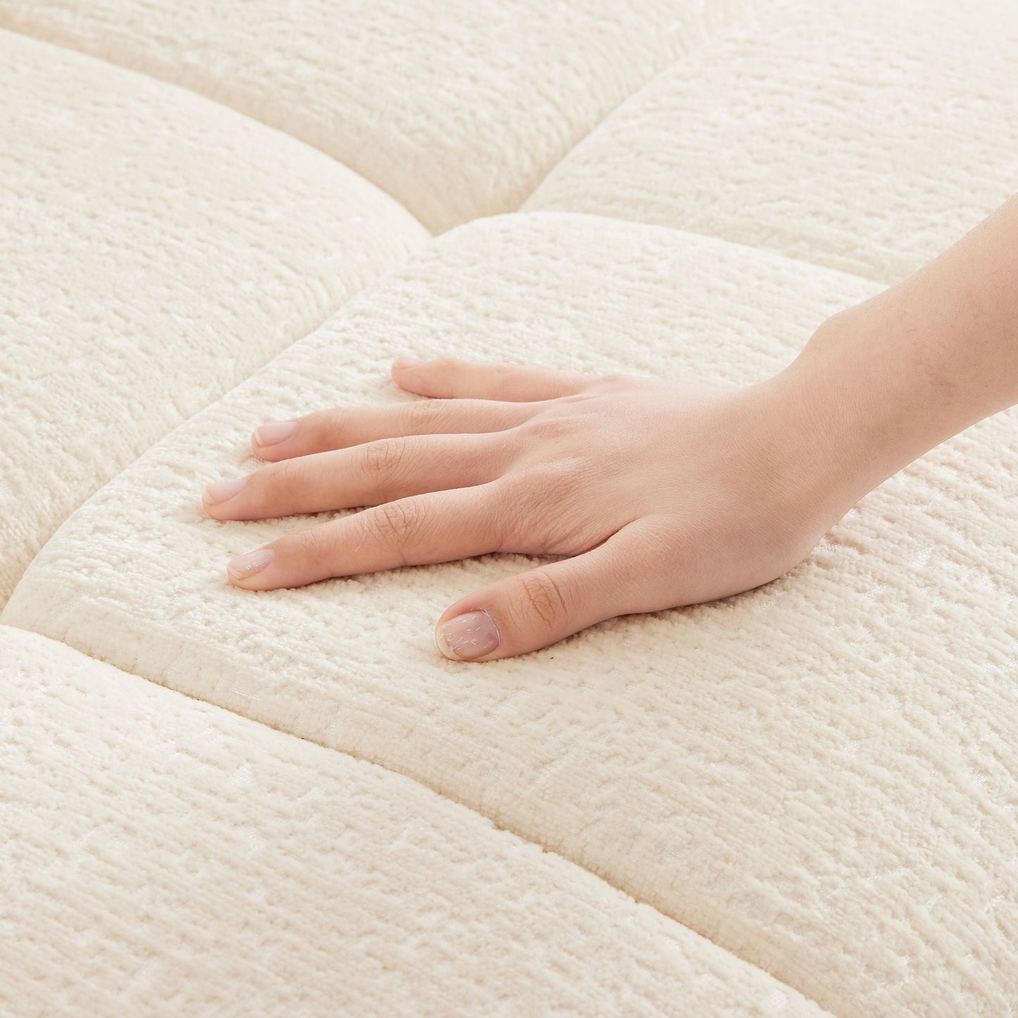 Sofa Set With Ottoman And Pillows, Textured, High Resilience Cushions