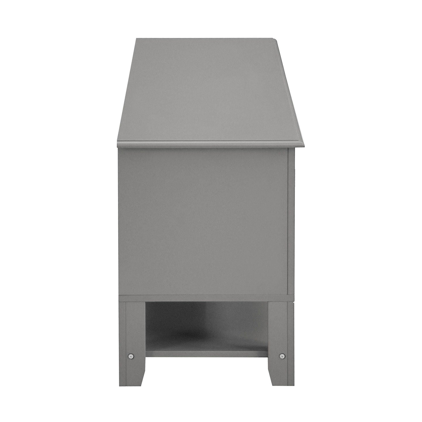 TV Stand, Entertainment Center With Dual Drawers And Hidden Storage, Cabinet With Soft Closing Doors And Sleek Panel Design