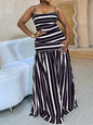 Striped Spaghetti Strap Maxi Dress