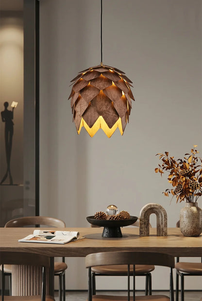 Chandelier - Retro Walnut Pendant