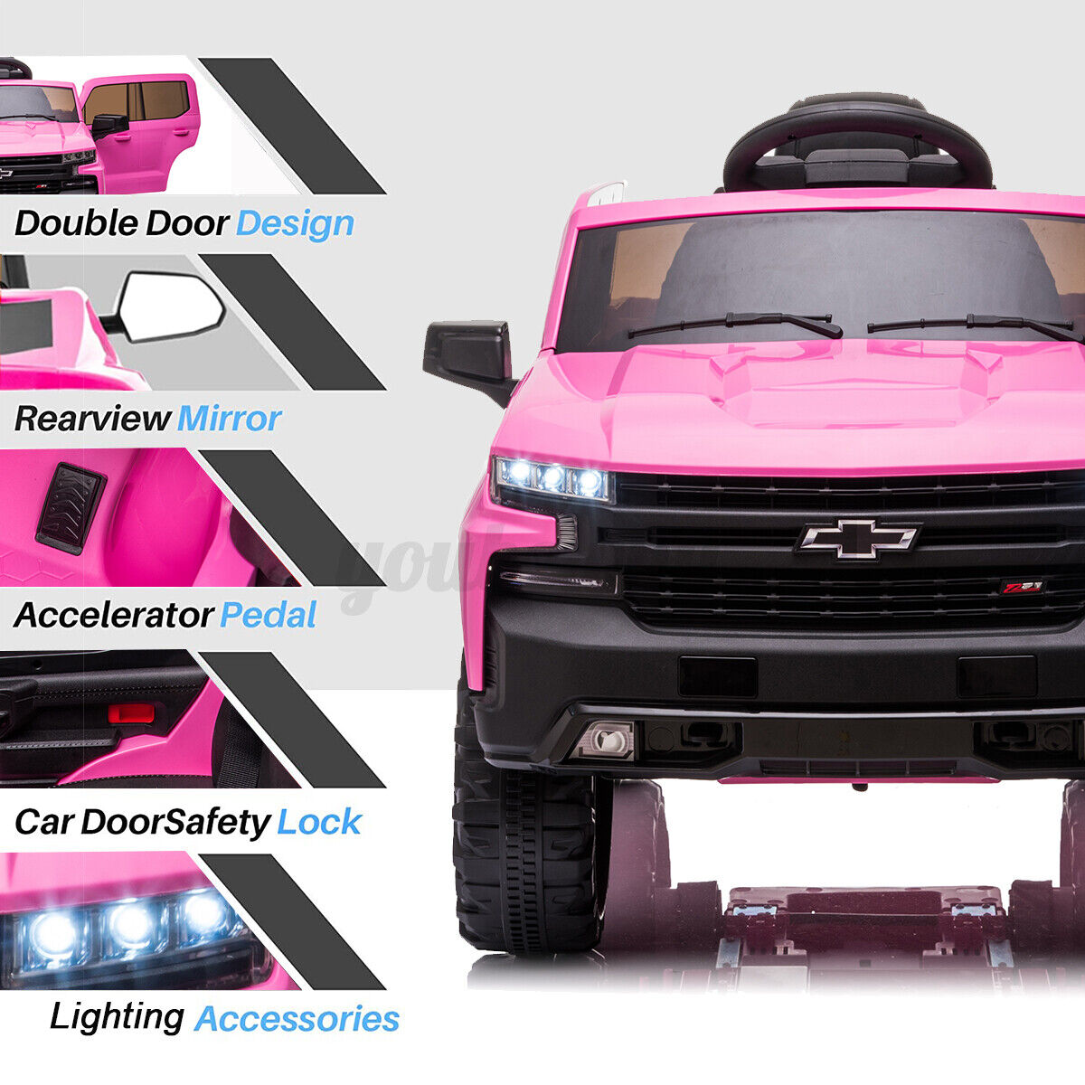 Chevrolet Electric Ride On Car for Kids Ages 3-6 Years - 12 Volt Battery Powered