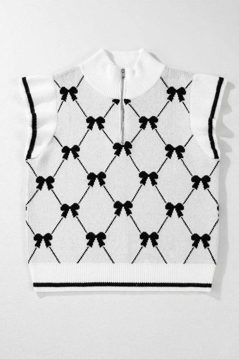 Pants Love Salve Black Bow Print Tee Women's Daily Top Short Sleeve Chic Knit