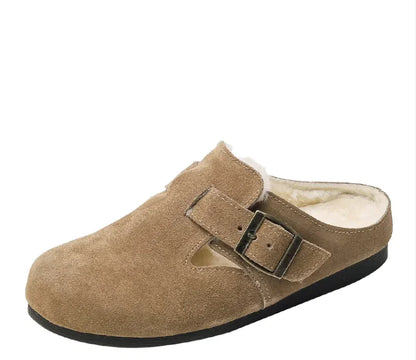 Chic Plush Leather Winter Shoes - # GIAA73610001