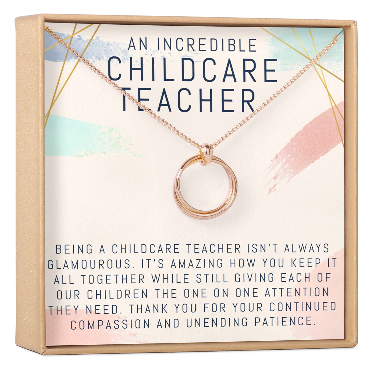 Childcare Teacher Necklace, Multiple Styles Jewelry