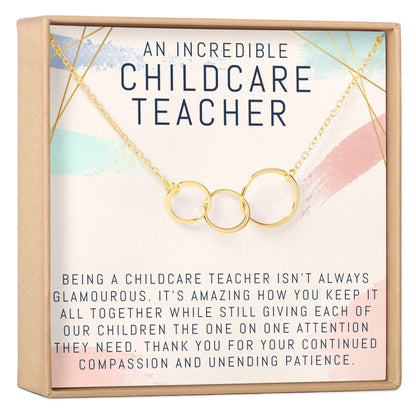 Childcare Teacher Necklace, Multiple Styles Jewelry